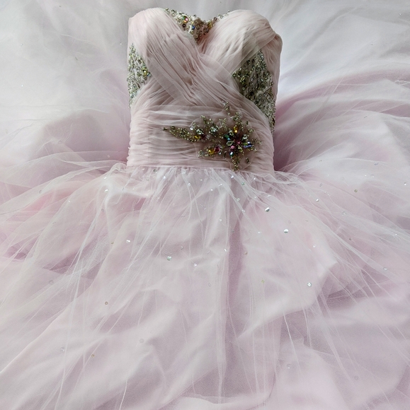 LAST CHANCE Mori Lee Blush Ball Gown - Picture 7 of 9